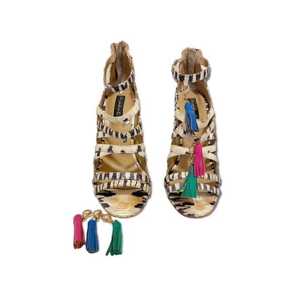 ❤️SOLD❤️Alejandra G. Python Tassel Heels |Size:39| - Picture 1 of 8
